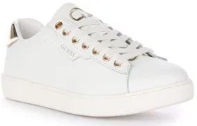 Guess Nolina Active Zapatillas casual de piel sintética con cordones para mujer en blanco